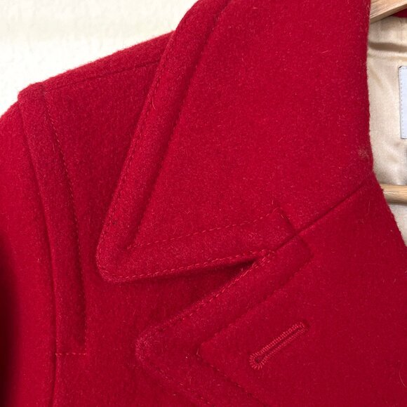 Gap Wool Peacoat Red Double Breasted Topcoat XS - Picture 6 of 12